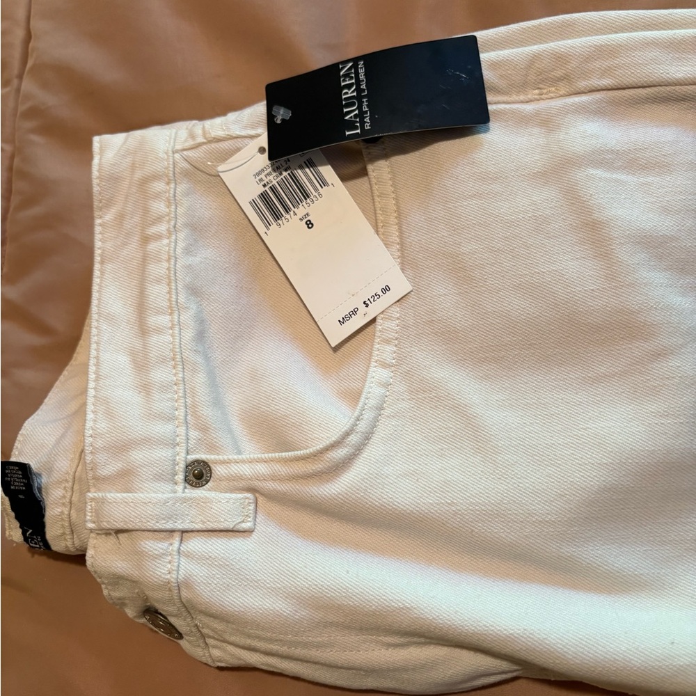 Lauren Ralph Lauren Cream Denim Pants